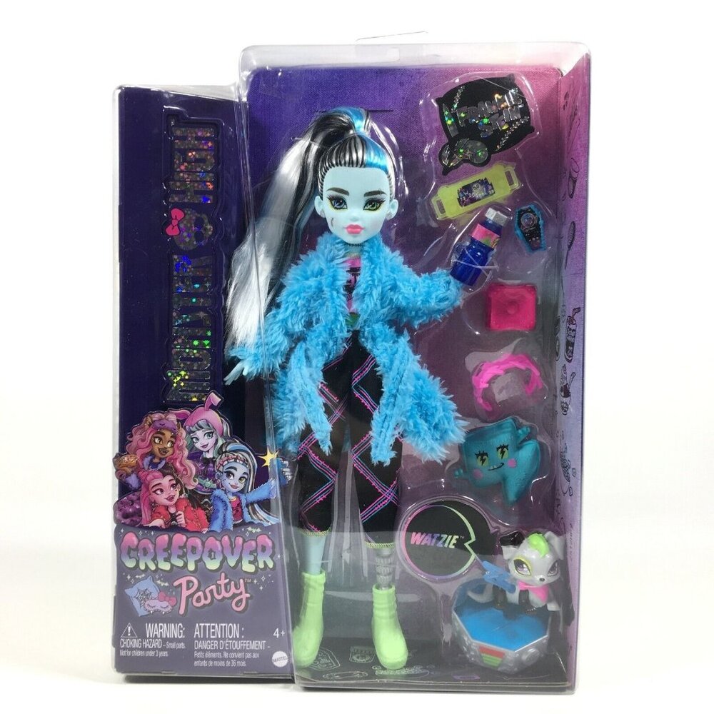 Monster High Creepover Party Frankiestein Doll & Accessories With Watzie Dog